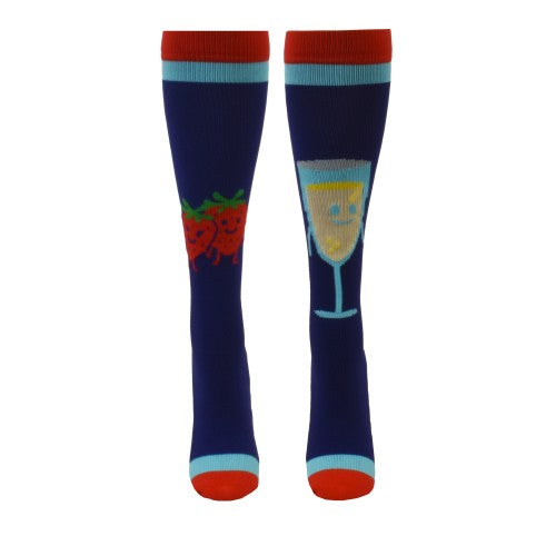 Champagne & Strawberries Compression Sock