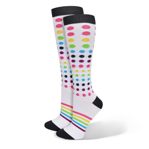 Cascade Dots & Stripes Compression Sock