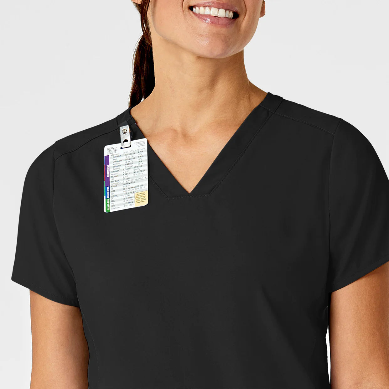 W123 Women's Classic V-Neck Scrub Top