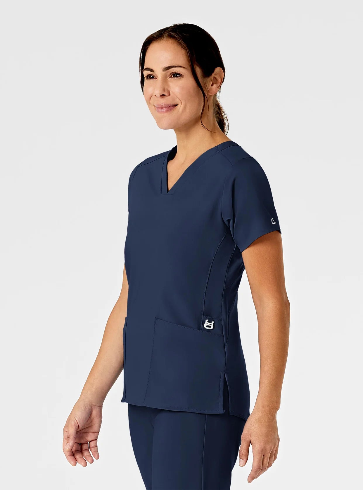 W123 Women's Classic V-Neck Scrub Top